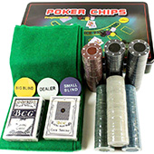 Фотография Набор для покера на 300 фишек без номинала Holdem Light (жестяная коробка) [=city]